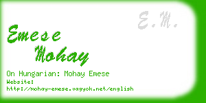 emese mohay business card